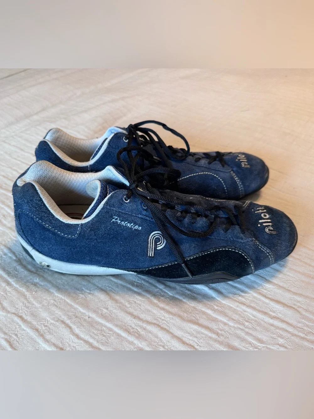 Piloti Prototipo Blue Suede Leather Driving Shoes Men’s 10.5